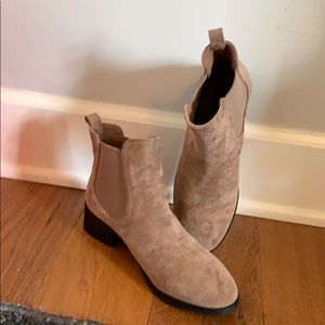 brown suede ankle boots